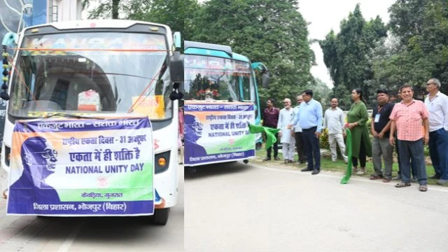 GROUP OF TRAVELERS SETS OFF FOR THE STATUE OF UNITY