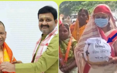 भाजपा नेत्री ने जिलाध्यक्ष पर लगाया दुष्कर्म का आरोप, ‘पाप का घड़ा’ लेकर किया विरोध