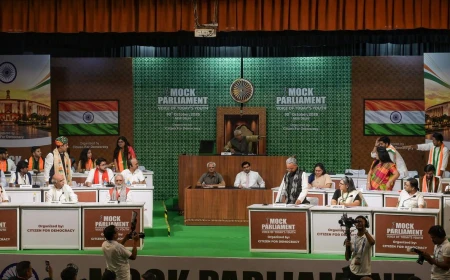 Youth Hold Mock Parliament on ‘Democracy vs Anarchy’, Debate SIR and Vote Chori