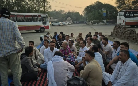 हिसार में रोडवेज कर्मचारियों की हड़ताल, 259 बसों का संचालन बंद