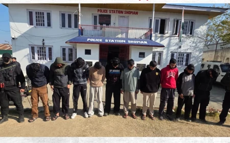 ऑनलाइन लेनदेन से खुला आतंकी फंडिंग नेटवर्क, शोपियां में 10 आरोपी गिरफ्तार
