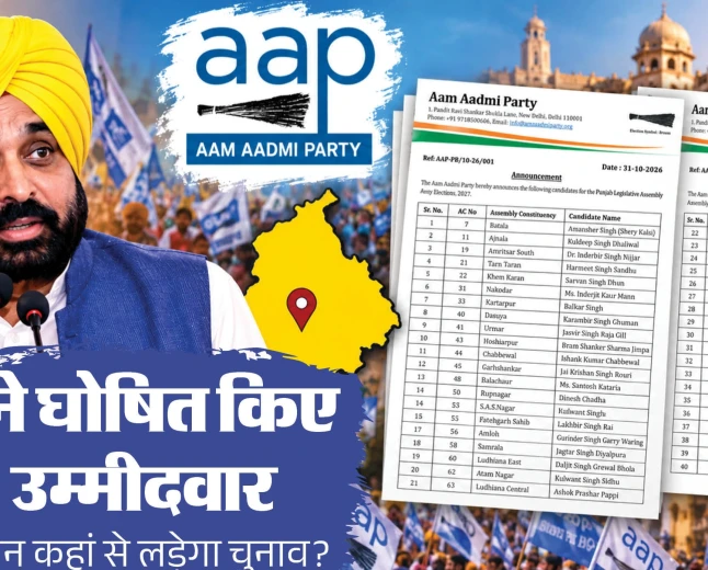 पंजाब चुनाव के लिए AAP की पहली सूची जारी, 40 उम्मीदवारों में मौजूदा विधायकों पर भरोसा